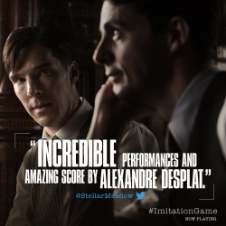 theimitationgameofficial:   Alexandre Desplat’s score for The Imitation Game is enchanting audiences everywhere. Experience it in theaters now: http://bit.ly/ImitationGameTix