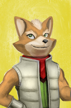mexdragoon:  A Fox McCloud pic from his Star Fox Adventure design. Even if a lot of fans didn’t like the game, I really loved how it looked in this one. This is a experiment using kyletwebster​ gouache brush set. I have to say the results are regarding.