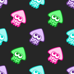 professorbel:  I made a splatoon tile to print to use as origami paper. two variants, i ended up liking the right one better so I used that one