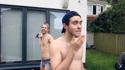 male-celebs-naked:  Marcus Butler all wet Submit HERE  ←More Celebs HERE  ←