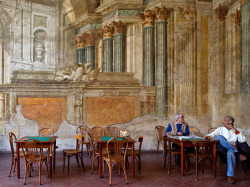 natgeotravel:  A painted mural brings Italian architecture inside a café in Sorrento in today’s Travel 365.  Photograph by Adelina Iliev, National Geographic Your Shot 