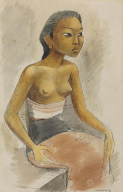   Balinese woman by Miguel Covarrubias, via Christies   