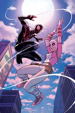 draconian62:  Gwenpool #5  Best part of living in a world of comic book heroes?• TEAM-UPS, BABY!• Gwen meets Miles Morales, SPIDER-MAN!   