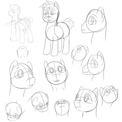 Sketching Pony Heads and whatnot