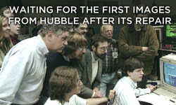 skunkbear:  Check out these scientists reacting to the first images from the Hubble Space Telescope after they successfully fixed its wonky mirror.Then watch our music video celebrating Hubble here.Then read all about Hubble’s 25 years in space here.