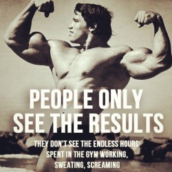 &ldquo;People only see the results. They don&rsquo;t see the endless hours spent in the gym working, sweating, screaming..&rdquo;  #arnoldschwarzenegger #legend #truestory #nopainnogain #npng #bodybuilding #fitness #nevergiveup #noexcuses #getbig #getstro