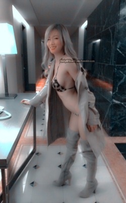 lisa-i-am:  lisa-i-am:Another from the raincoat reveal set. I still can’t believe I did this at the  Millennium Seoul hotel elevator area on the 22nd floor. It was exciting and I wished I would’ve done the other things my husband wanted me to LOL. 
