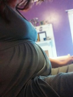 cutielittlekitten01:  Mmm I love stuffing myself until my belly is big enough to sit in my lap. The tightness makes me so wet and horny…..
