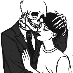 twenty1-grams:  34 by danielpup on DeviantArt   That skeleton looks like it has tits and kind of feminine, why is this dyke skeleton have to be in a suit, is it not enough they got the girl they have to further destroy men’s confidence by showing them