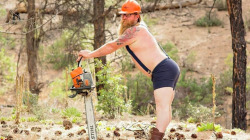formerpunkqueen:  anti-feminism-pro-equality:  mymodernmet:  Bearded Man Playfully Poses for Pin-Up Calendar to Raise Money for Children’s Charity  this is the best thing because look at that body positivity  I love how not all these photos are cheesy