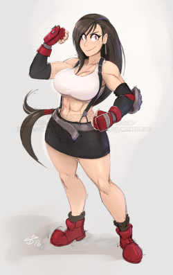 artofnighthead:    Patreon Reward for @dansome0203! His was a very fun request because I’ve never drawn a Tifa in my life and really like people’s interpretations of her being toned and STRONG &gt;:)   Support me on Patreon!   