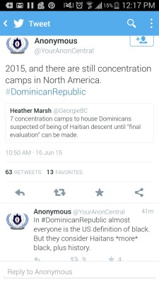 iwritealllday:  FORGET that spray-tanned twinkie. Let’s talk about the fact that there is ETHNIC CLEANSING going on in the  Dominican Republic right now. In 2015. 