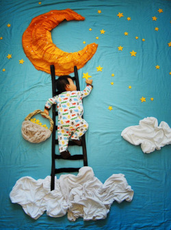 ohmyasian:  souslecieldesf:  What a creative mom!  2890. Wengenn in Wonderland. Artist and mother of three, Queenie Liao imagines what her son might be dreaming of during his naptimes. These are so cute and artfully crafted!  i don&rsquo;t give a shit