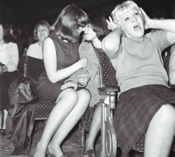 classiclesbians:  Lesbian Couple of the Day: Spectators at a Beatles concert in Wigan, Greater Manchester, England in 1964.