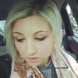 Check out my earrings ;D   #me #face #worktime #hair #earrings #eyeliner