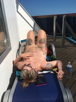 “Hanging out on the balcony of Carnival Liberty stateroom 8448”  This how all balconies should be utilized!!! Thank you so much for your submission!!! Please, keep them coming!!!  Do you have Nude Cruise or sexy cruise pictures you’d like to share