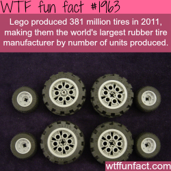 wtf-fun-factss:  how many tires does lego produce? - WTF fun facts