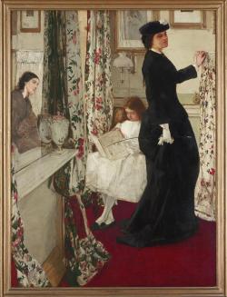kecobe:   James McNeill Whistler (American; 1834–1903)Harmony in Green and Rose: The Music Room Oil on canvas, 1860–61 Freer Gallery of Art, Washington, D.C. 