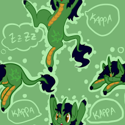 askkappathekirin:  Just incase anyone is interesting tiling Kappa somewhere else? I have no idea why you would, but here you go.  Yay Kappa~! c: