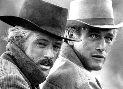 “There are certain friendships that are sometimes too good and too strong to talk about.” Robert Redford, on his personal relationship with Paul Newman (pictured together in Butch Cassidy and the Sundance Kid in 1969, and in their later years c.2007)