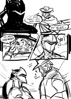 mureh:  based on Garrus and Shepard reunion on ME3!Day 4 &gt; ReunionSUPER LATE SUBMISSION FOR MCGENJI WEEK! i had this that day and I planned to finish it and all… but I didn’t have the time. Sooo here the sketches? hope u like it o(-&lt;