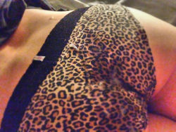 Yes. Just, yes.    myhonda:  cummingontoher:  A huge cum load on Her panties.Â   Hot animal print panties with a cumshot on them