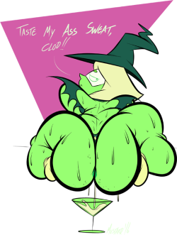 hornymustardsauce:  Witchtober is still upon us! And Peridot sure has an…interesting way of making her own potions. Reblogs are appreciated! 
