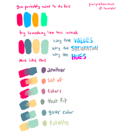 purplekecleon: i made this to help out someone who was having trouble with palettes and picking colors! maybe it’ll help you guys out too (I hope so anyway) 