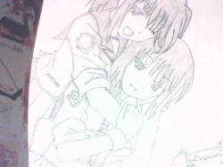 afterlife-fighter:  ((My new drawing of Hisako and Iwasawa~))