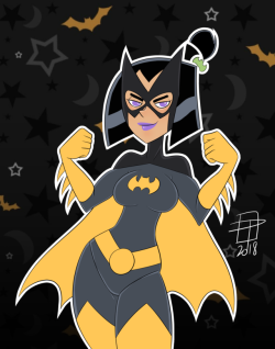 callmepo: Goth Girl Bat-Sam.  KO-FI / TWITTER  ;9