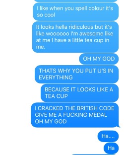 So this is what happens when it’s five in the morning, I’m sleep deprived, and I decide to text. Yes I know there are little mistakes 😅 but I think I’m hilarious sometimes!