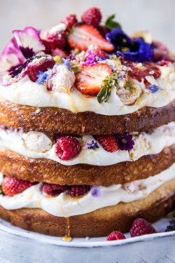 do-not-touch-my-food:  Coconut Eton Mess Cake with Whipped Ricotta Cream   this is what it looks like when u bake fairies