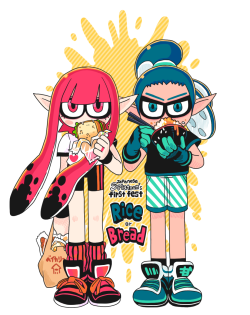 gashi45:  Splatoons first fest theme is it from Japan! ,,,,,I choose bread team!