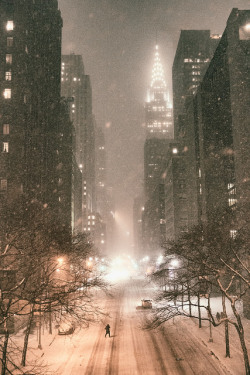 onceuponawildflower:  New York City - Snow - Janus - Chrysler Building - View from Tudor City Place by Vivienne Gucwa on Flickr.
