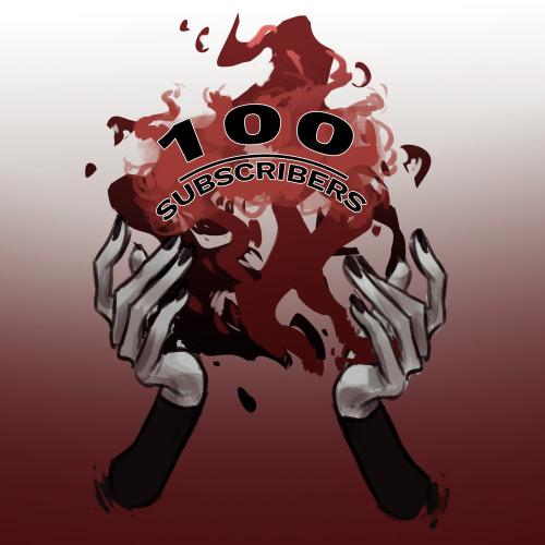 I hit 100 subscribers on YoutubeThanks guys! I’ve been getting a lot of enjoyment out of posting speedpaints lately and seeing my numbers grow has been a big motivation to keep going.