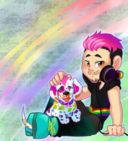 kikitsukami31:  Because SOMEONE wanted to see a Markimoo in Lisa Frank style…This took much longer than i would have liked, but I am very happy with the finished product!