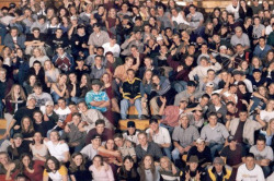 At first glance, it may look like a normal class photo. But it’s actually a photo from Columbine High School taken weeks before the infamous shooting in 1999. The students in the top left pretending to aim guns at the camera are Eric Harris and Dylan