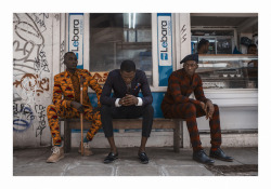 blackmalemodels:  The Peckham Sapeurs Dennis Okwera, Yemi Docemo &amp; Troy Copeland (all at AMCK) shot by Tom Johnson for VICE 