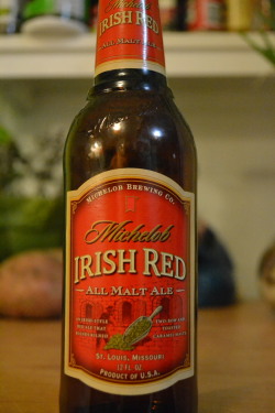 pugznbeer:  Michelob Brewing Co. Irish Red All Malt Ale with Kilned Two-Row and Roasted Caramel Malts.
