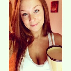 I wish Leanna Decker could greet me every morning with coffee.  My dream girl.