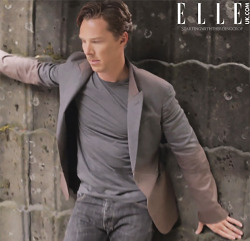 clareiow:  startingwiththeridingcrop:  Benedict Cumberbatch for ELLE (x) This took a while so yeah…   His legs are unspeakably sexy. Just sayin.  gulp, not just the legs&hellip; the whole ensemble !!