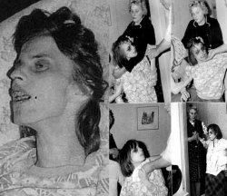 bundyspooks:    “I always wanted to suffer for other people…but this is so cruel.”  The last photographs taken of    Anneliese Michel, a German girl who is noted by many experts as having a true demonic possession. Anneliese was a very religious