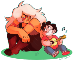fruitycupid:  Is it so much to ask for Steven and Jasper to sing a cute song together? One day, maybe…   If only&hellip;.. T T