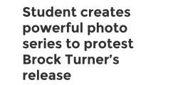 elementsunbound:  ithelpstodream:  Ithaca College student Yana Mazurkevich just rolled out her second Brock Turner-inspired photo series, in conjunction with sexual assault advocacy group Current Solutions.   The most striking thing about this photoset