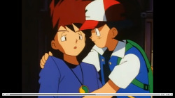 8bitwonder:  Watching Pokemon episode 63 and it is the palletshippy-est episode I have ever seen. Gary stayed in his arms for an entire conversation, also actually acknowledged Ash as a great trainer AND believed in him for the first time. 