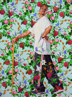 radicalqueerbrownboy:  black-culture:  Kehinde Wiley’s paintings often blur the boundaries between traditional and contemporary modes of representation. Rendered in a realistic mode–while making references to specific Old Master paintings–Wiley