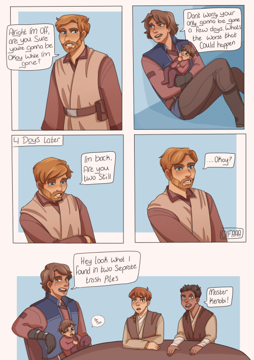 oifaaa:  I was thinking about that rebels Au where anakin doesn’t become evil, while watching Star wars rebels and this ended up happening bc i really like Kanan (Other installments of this AU X  / X )Bonus:  