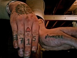 lookatthisfuckingoogle:   heading there. see y’all soon.   Diggin the nowhere tat.  