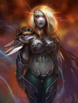cyberclays:   Sylvanas Windrunner  - Warcraft fan art by  Dave Greco  