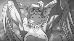 rondanchan:  Another for my Street Fighter V Black and White portrait series: R. Mika! 